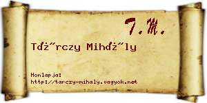 Tárczy Mihály névjegykártya