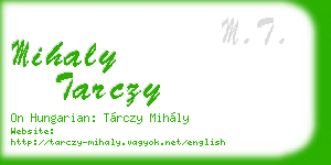 mihaly tarczy business card